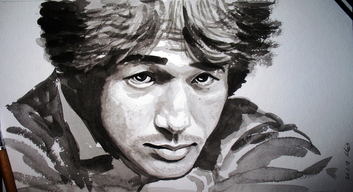 Summer will be over soon.. - My, Portrait, Choi, Watercolor, Drawing, Viktor Tsoi, Musicians