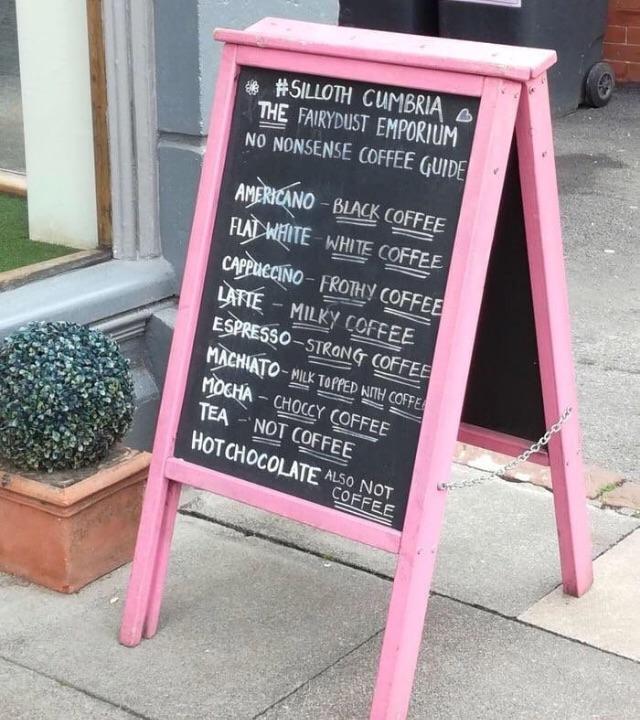 coffee guide - Coffee, Cafe, Guide, Signboard, Translation, Explanation, It's clear