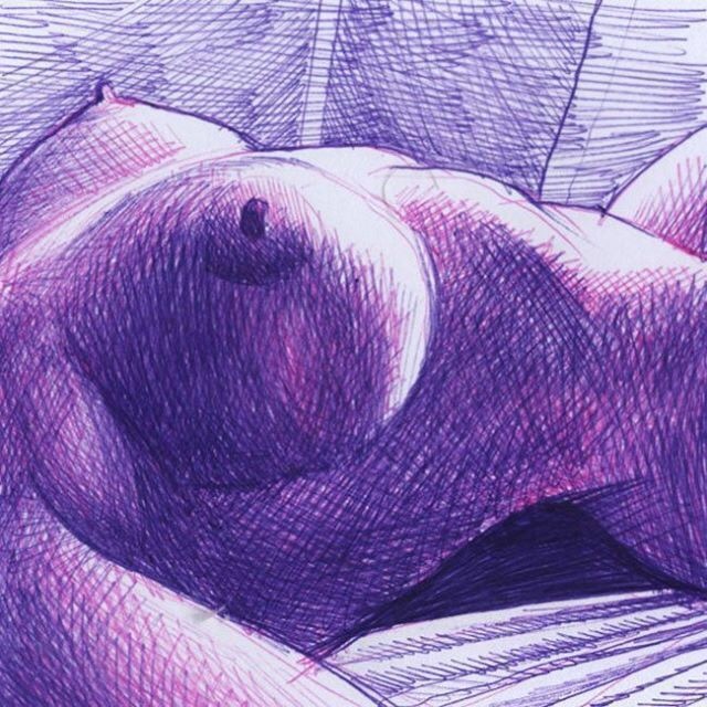 Perfect Drawing - NSFW, Breast, Drawing, Pen, Erotic, Longpost