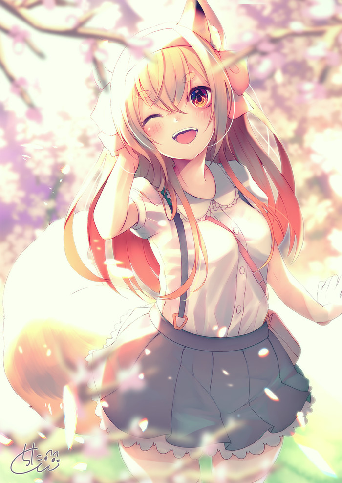 Anime Art - Anime, Anime art, Anime original, Animal ears, Kitsunemimi