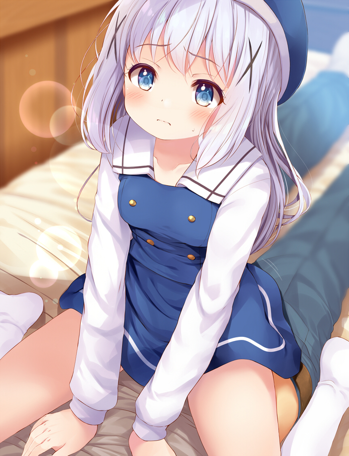 Милая лоля - Is the Order a rabbit?, Chino Kafuu, Anime Art, Loli, Gochuumon wa usagi desu ka?, Kafuu chino