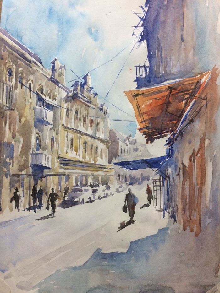 Shaumyan - My, Watercolor, Old Rostov, Rostov-on-Don, Town