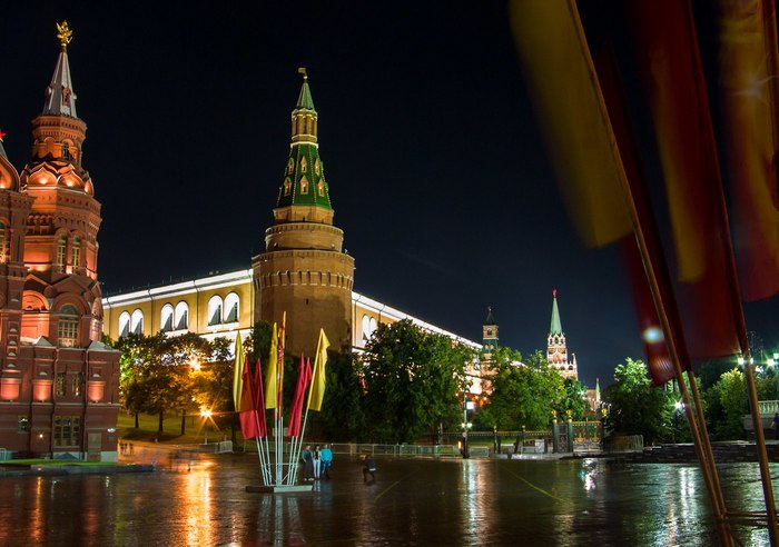 Near the Kremlin, night. - The photo, , Moscow at night, Moscow, My