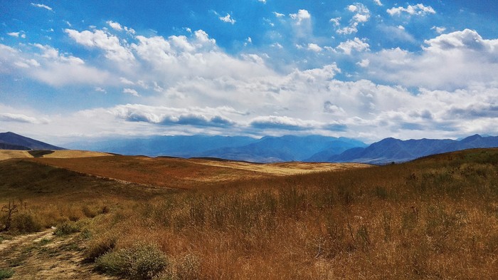 Serenity - My, Beginning photographer, Kyrgyzstan, The mountains, Sky, Xiaomi, Field, Nature