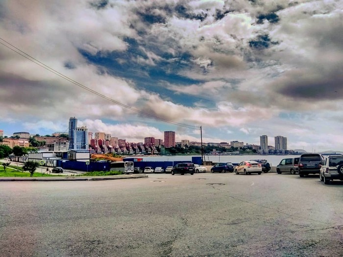 Our places - My, The photo, Landscape, Sea, Town, Sky, Clouds, Vladivostok, Longpost