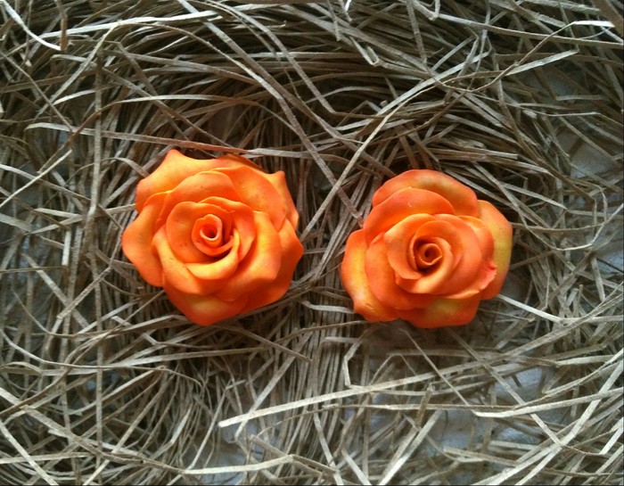 Polymer clay roses - My, Polymer clay, Needlework without process, Handmade, the Rose, Longpost