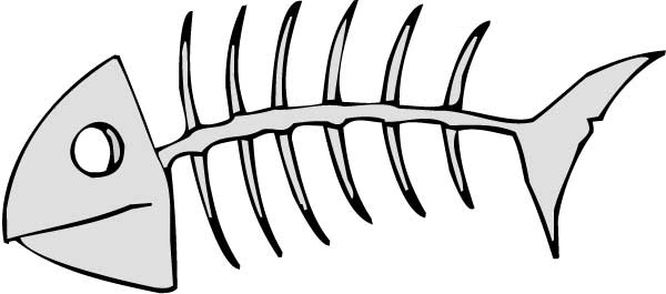 Обглоданная рыба рисунок