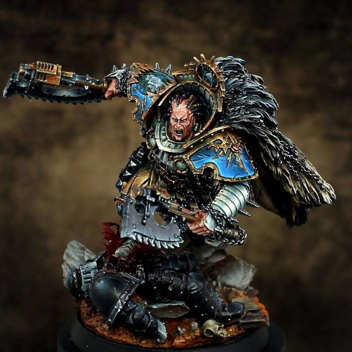 Angron in a non-canonical, simply fantastic color scheme - Warhammer 30k, Horus heresy, World eaters, Angron, Wh miniatures, Longpost