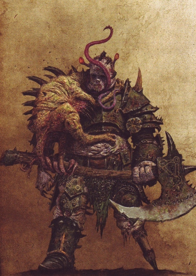 Чемпион Нургла - Warhammer Fantasy Battles, Хаос, Нургл, Old Warhammer, Fb Art