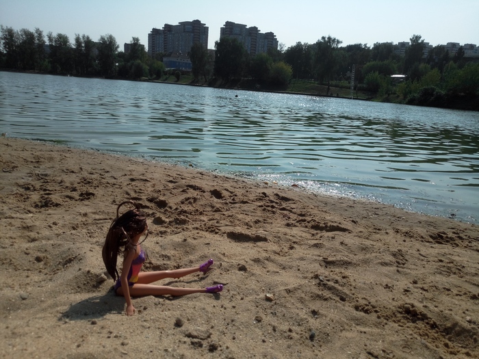 Swimming season has finally started! - My, Summer, Bathing, Beach, Barbie, Doll, Heat, Good mood, Small world, Bathing