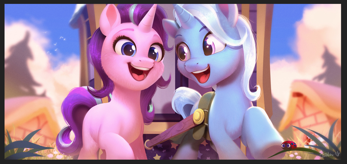 We're Friendship Bound - Imalou, Trixie, Starlight Glimmer, My Little Pony, PonyArt