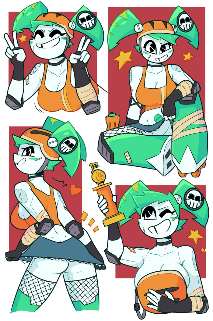 Roller Derby Jenny - NSFW, Dabbledoodles, Арт, Xj-9, My Life as a Teenage Robot, Jenny Wakeman, Гиноид, Jenny Wakeman (Xj-9), Dabble-Too