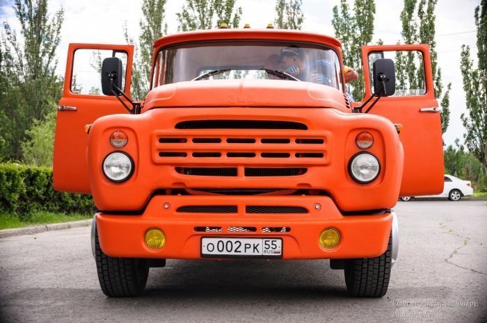 Omsk businessman assembled an orange pickup truck from ZIL - Zil, Omsk, The photo, Longpost, With your own hands