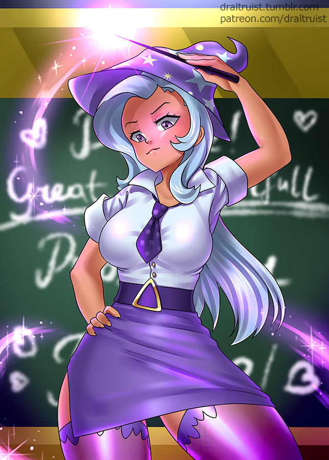 Great and Powerful Professor Trixie - My little pony, Trixie, Humanization, Draltruist