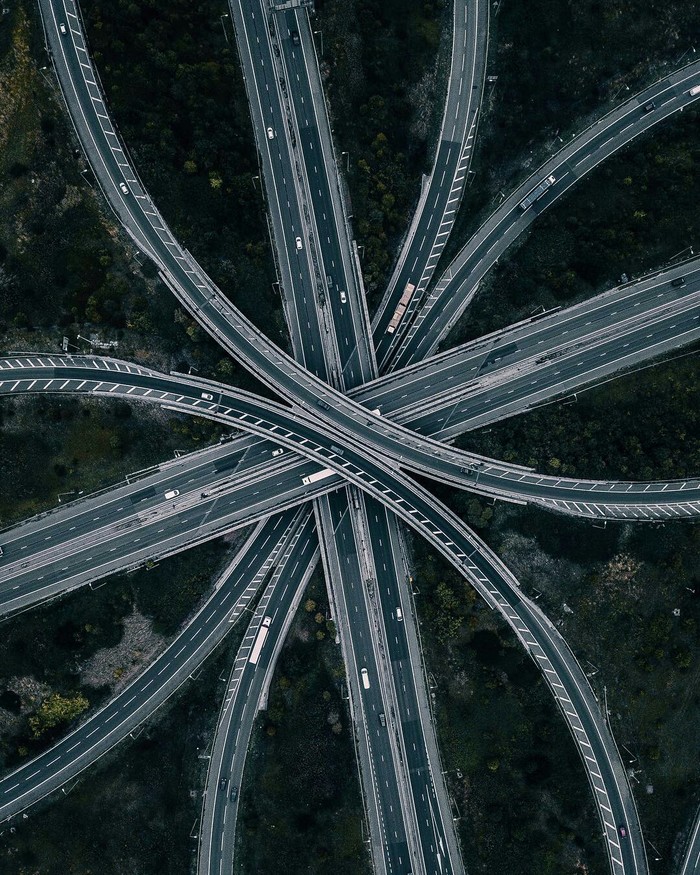 Road junctions in the UK. - Great Britain, Road, Car, beauty, The photo, Photographer, Interesting
