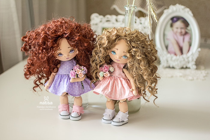 Two curls. Textile dolls from Natasha Isenbayeva - My, Doll, Dolls, Handmade dolls, , Process-free, Needlework without process, Textile doll, Longpost