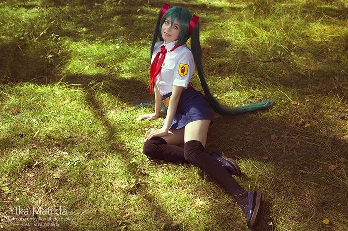 Cosplay of the most talkative pioneer - Hatsune Miku, Cosplay, Visual novel, Endless summer, , Longpost