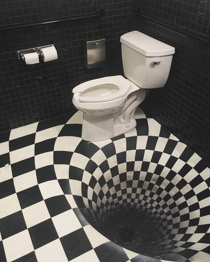 Просто обычный туалет Оптические иллюзии, Обман зрения, Туалет