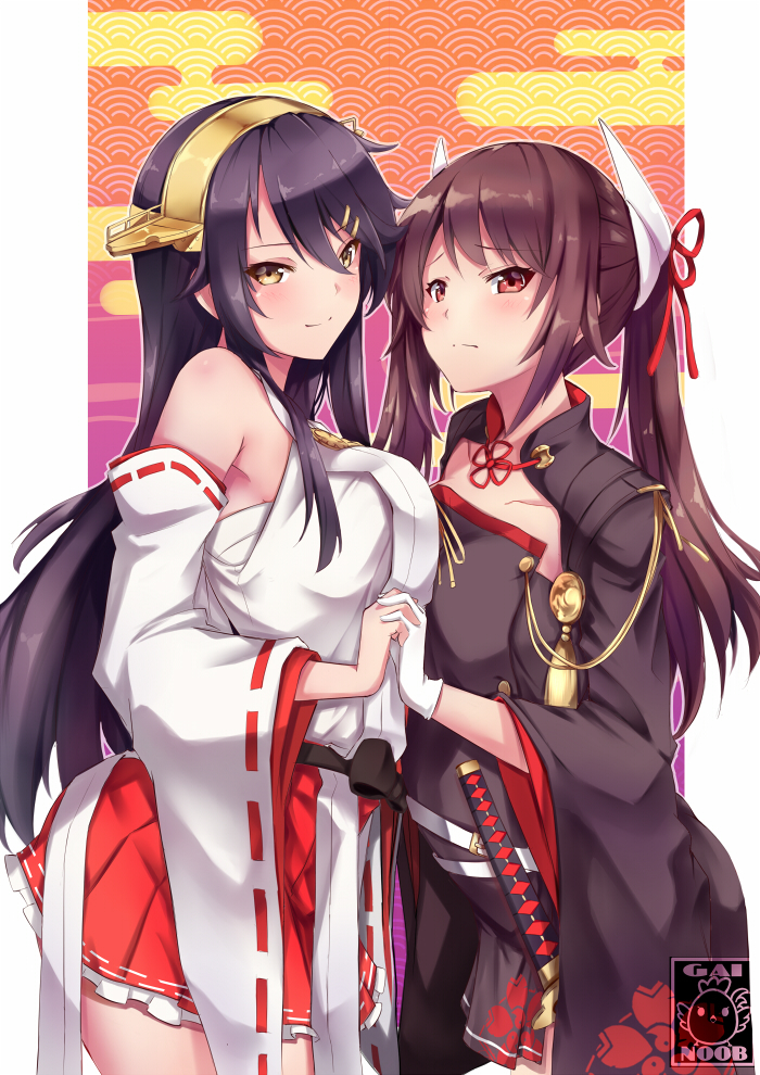 Haruna - Kantai collection, Azur lane, Haruna, Crossover, Anime art, Anime