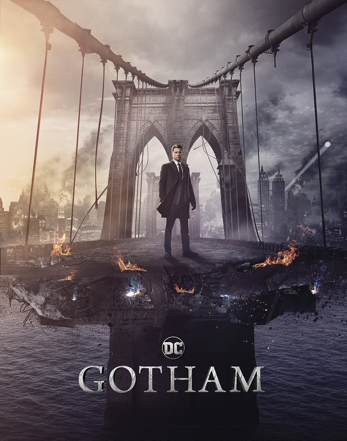 First poster for season 5 of Gotham - Jim Gordon, Batman, Gotham, Poster, Serials, Comics, Dc comics