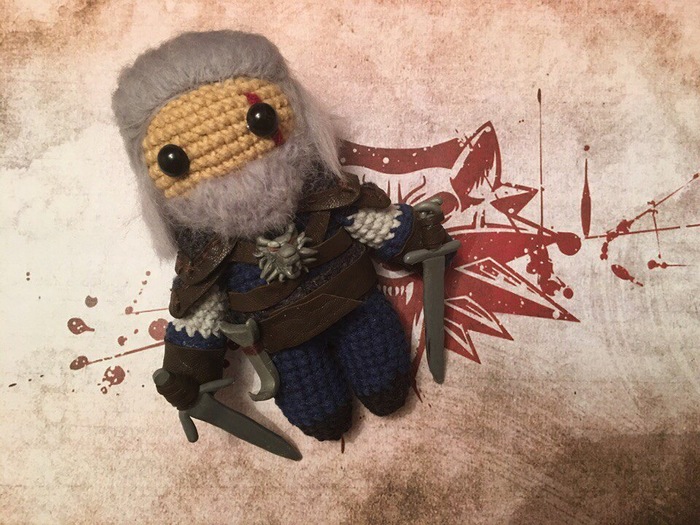 Knitting for gamers ^_^ - My, Needlework, Amigurumi, Games, Witcher, Dota 2, LOL, Assassins creed, Creation, Longpost