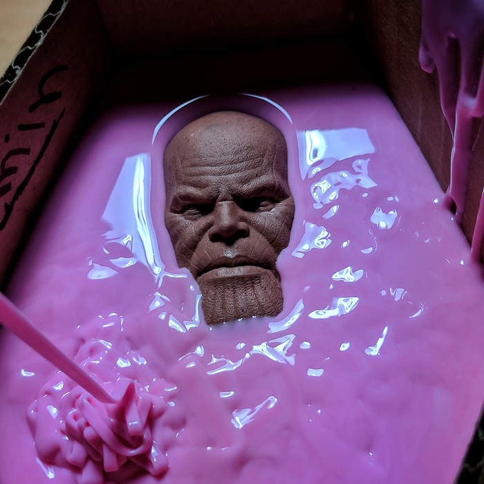 How to make a silicone bust mold - My, Thanos, Avengers, Marvel, Sculpture, Creation, Silicone, Friday, Friday tag is mine, Longpost