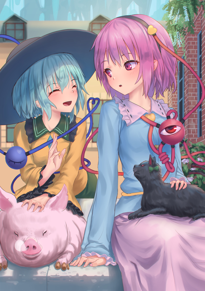 Koishi & Satori Touhou, Komeiji Koishi, Komeiji Satori, Anime Art, ,  , Roke