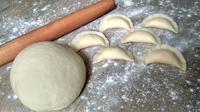 Ideal dough for dumplings and dumplings. Choux pastry without eggs - My, Recipe, Video, Dough, Custard dough, , , Longpost