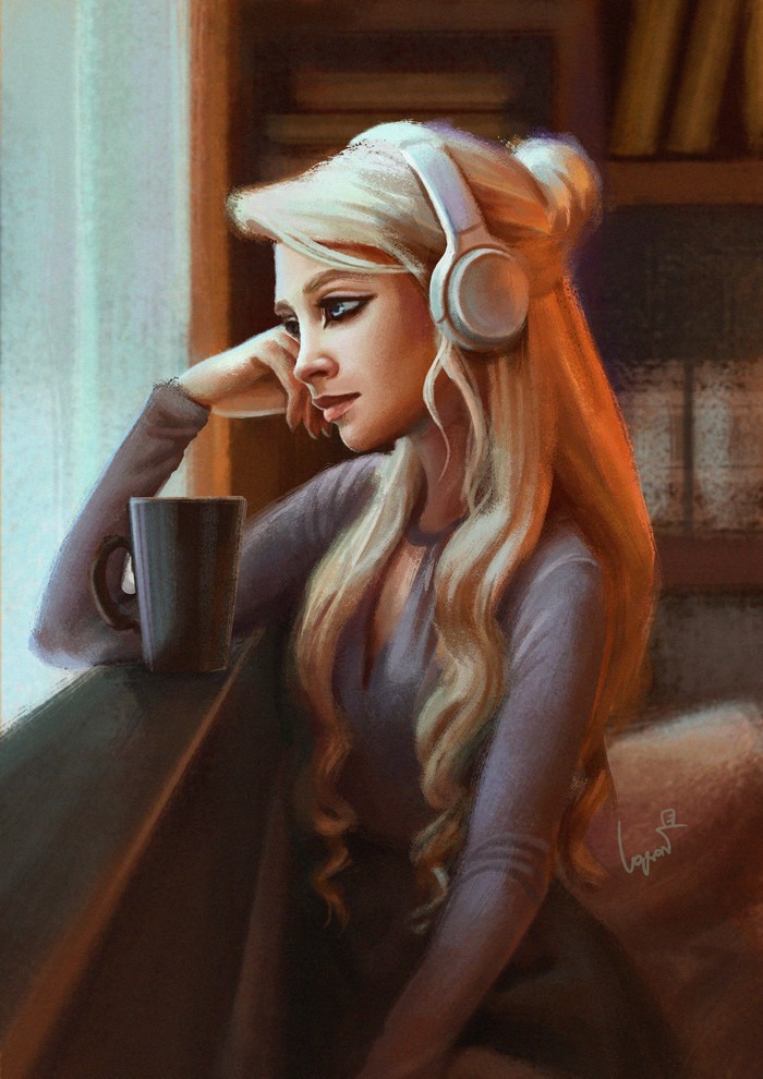 Coffee time - Арт, Рисунок, Iga Oliwiak