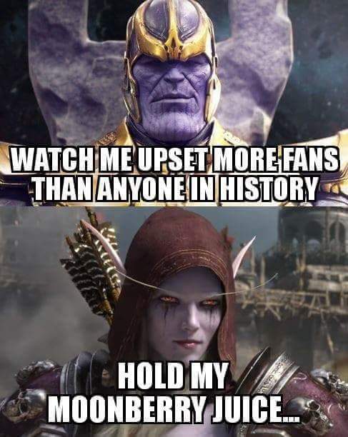 Thanos did nothing wrong - Games, World of warcraft, Blizzard, Sylvanas Windrunner, Thanos