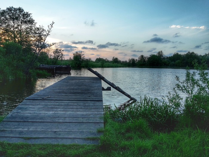 Quiet evening - Kaliningrad region, My, Evening, Lake, Kaliningrad, Sunset