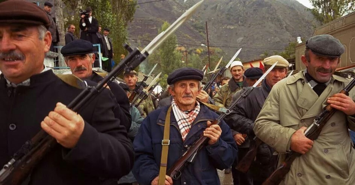 27 августа 1999. Ополченцы 1999 года Дагестан.