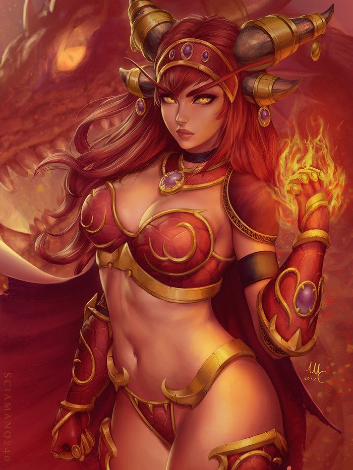 Alexstrasza , World of Warcraft, Mirco Cabbia, Sciamano240, Game Art