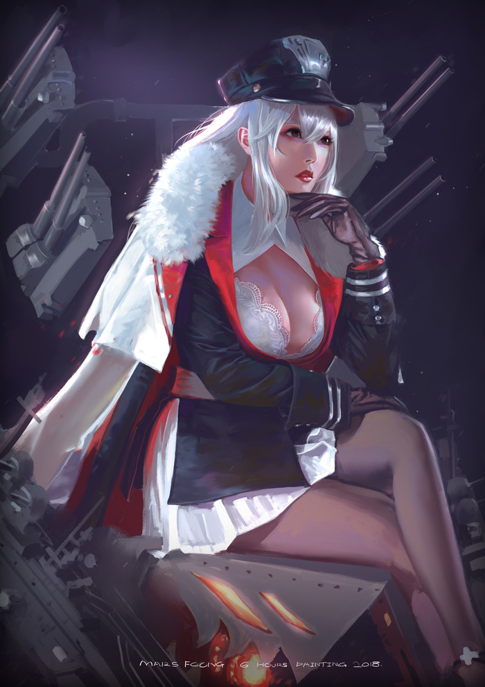 Graf Zeppelin - Anime Art, Graf Zeppelin, Azur Lane, Mars Foong