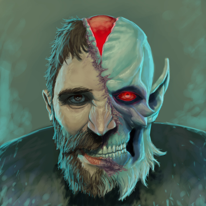 I drew a new avatar for myself. Time: 2 hours - My, Portrait, Dota 2, Lich, Speed ??painting, Таймлапс, Art, Illustrations, Video