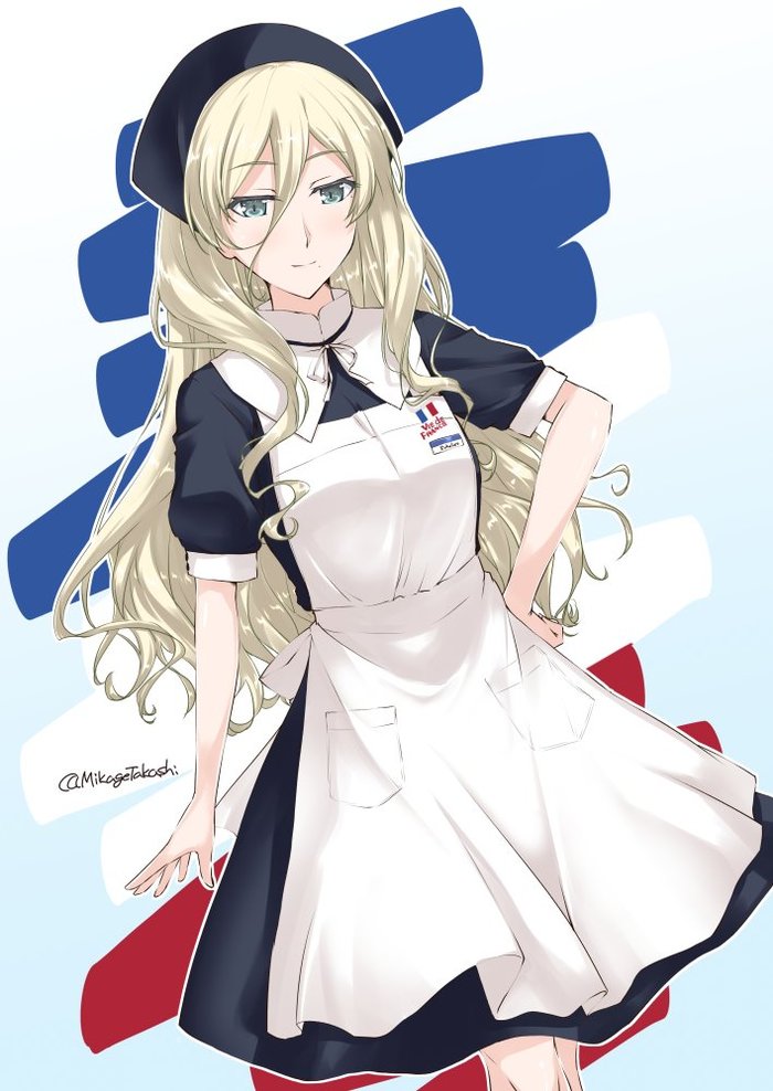 Richelieu (художник: Mikage Takashi) - Kantai Collection, Аниме, Anime Art, Richelieu, Apron