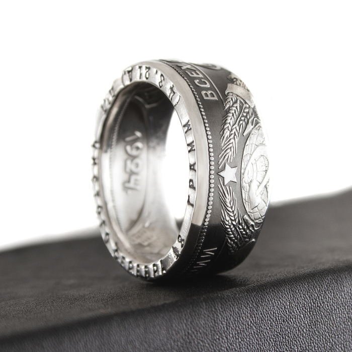 Rings made of coins ... now -banana-blackened! - My, Ring, Coin, Silver, , Decoration, Longpost