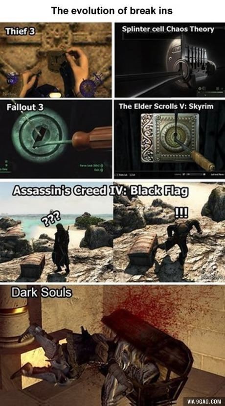     . , The Elder Scrolls V: Skyrim, Fallout, Dark Souls, Thief, Assassins Creed