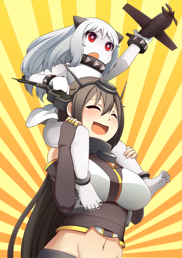 Nagato & Northen ocean hime - Kantai collection, Nagato, Northern Ocean hime, Anime art, Anime