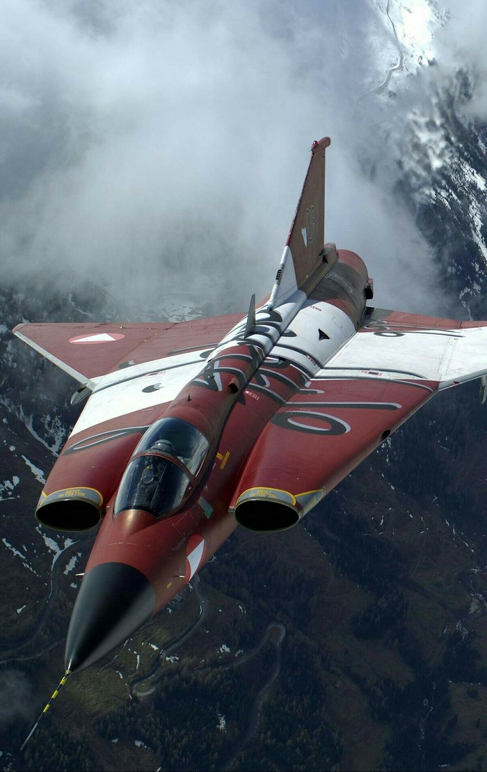 Swedish fighter Saab Draken. - Aviation, Fighter, Military equipment, Interesting, beauty, The photo, Sweden