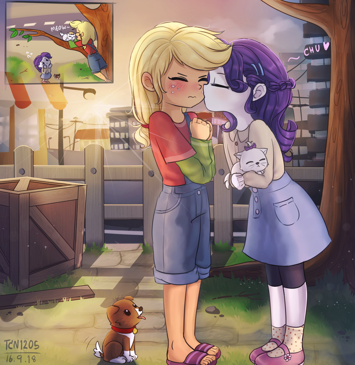 Ÿ  My Little Pony, Equestria Girls, Applejack, Rarity, , Looknamtcn