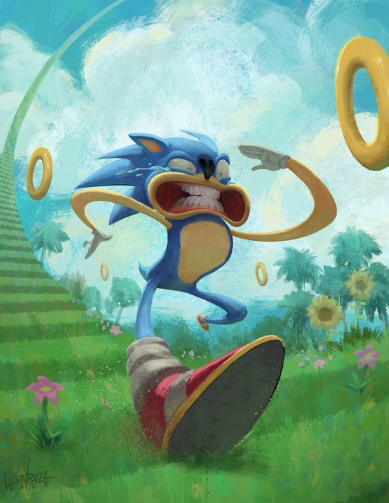 High speed - Sonic the hedgehog, Art, Images, Speed