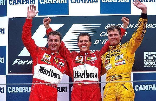 The first joint podium of the brothers - Formula 1, The Grand Prix, Michael Schumacher, Ralf Schumacher, , 