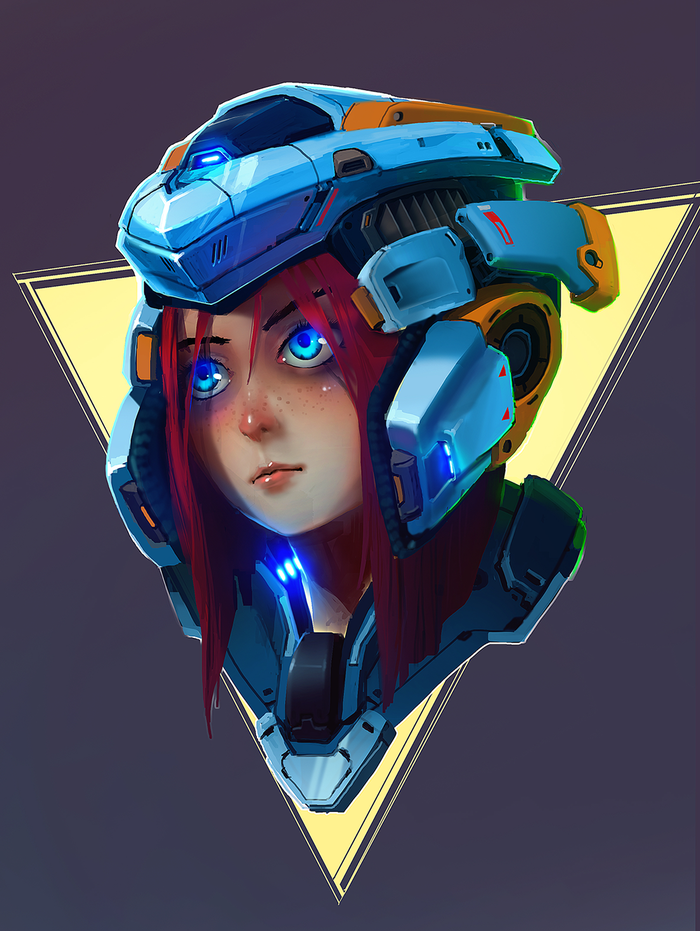 Анимешная сайфайная девица.