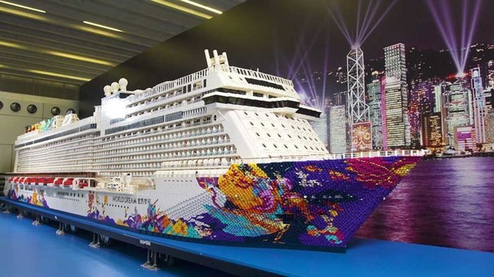 Самый большой в Мире корабль из Лего LEGO, Лайнер, Корабль, Рекорд, Книга рекордов Гиннесса, Китай, Круиз, Длиннопост