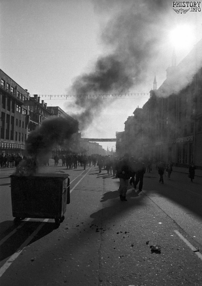 Фото Москвы 25 лет назад - История, Москва, 1993, Путч, Борис Ельцин, Беспорядки, Фотоистория, Длиннопост