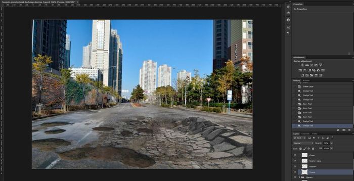 A little Photoshop - My, Photoshop, Devastation, Town, Longpost