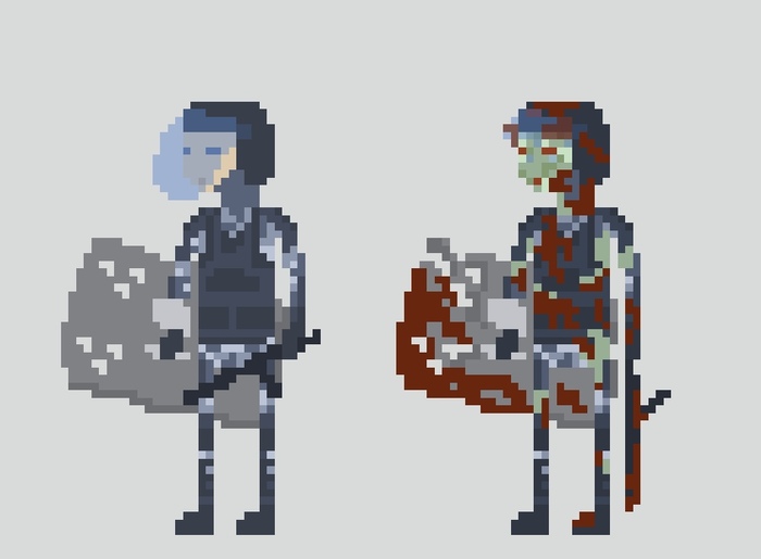 Омоновец и зомбиомоновец