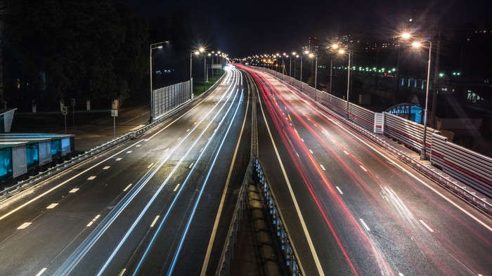 Long exposure - My, Long exposure, The photo, Highway