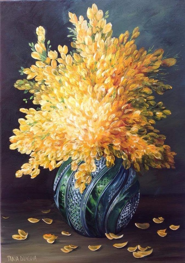 Spring flowers. My picture - My, Painting, Oil painting, Painting, Creation, Flowers, Still life, Vase